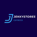 About blue modern letter j express logo design